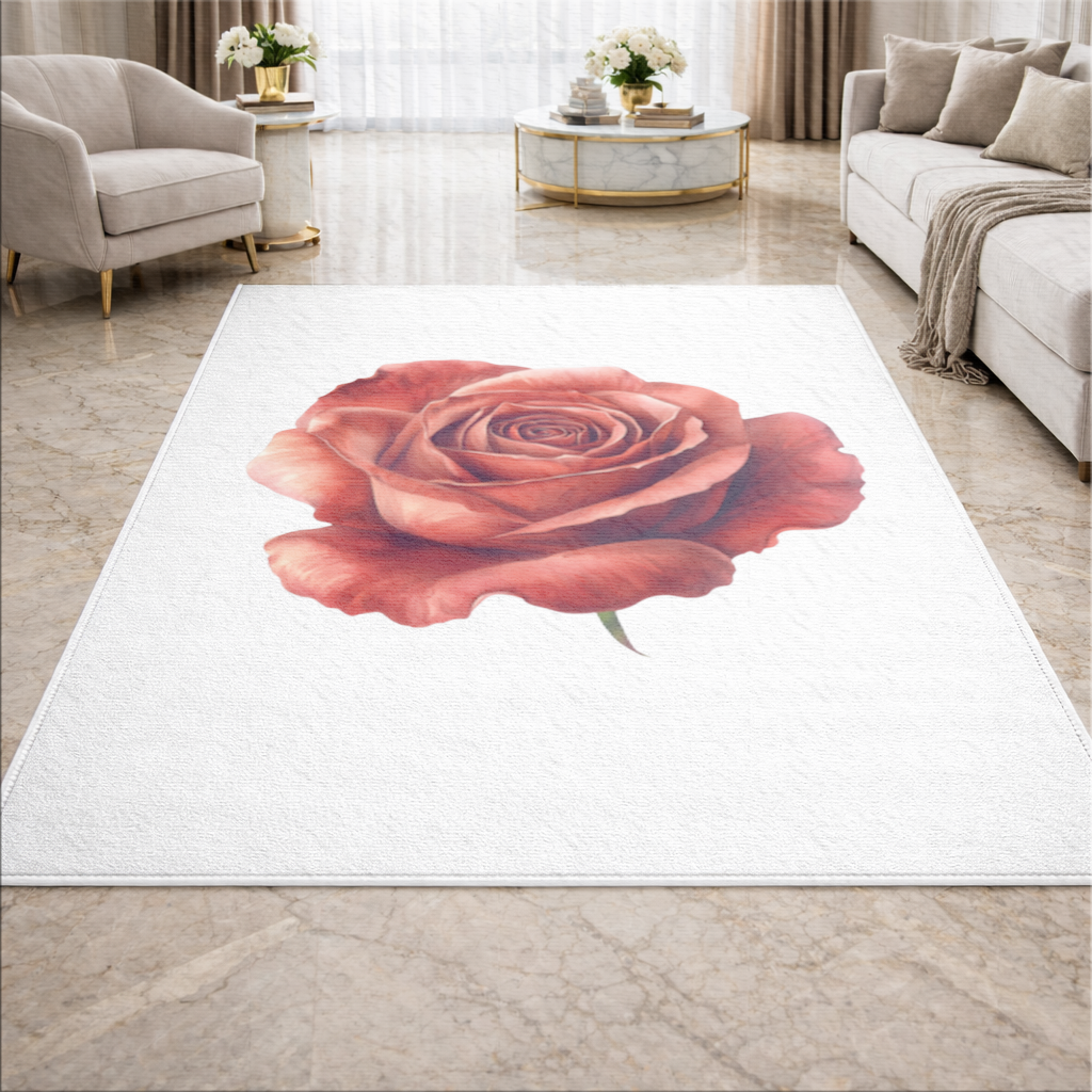 Crimson Red Rose Living room carpet