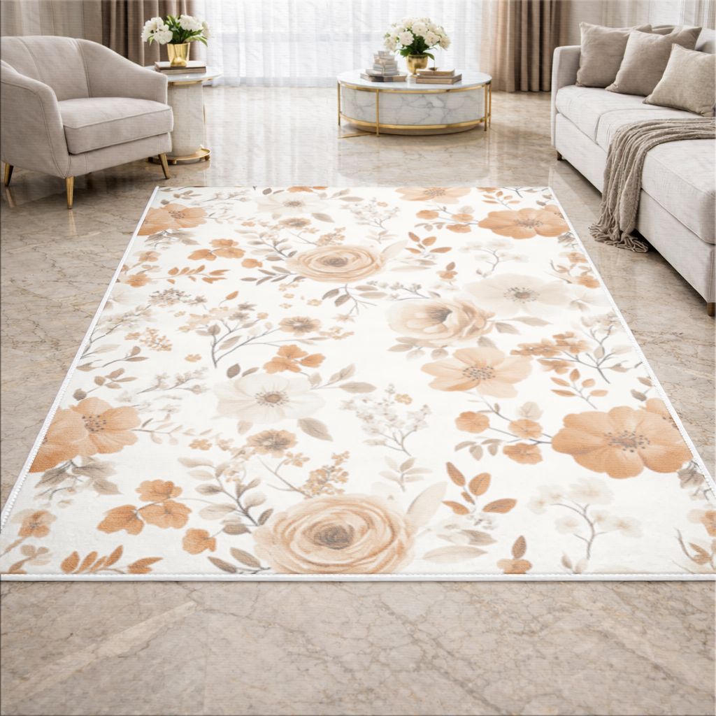 Terracotta Vintage Rose Living room carpet