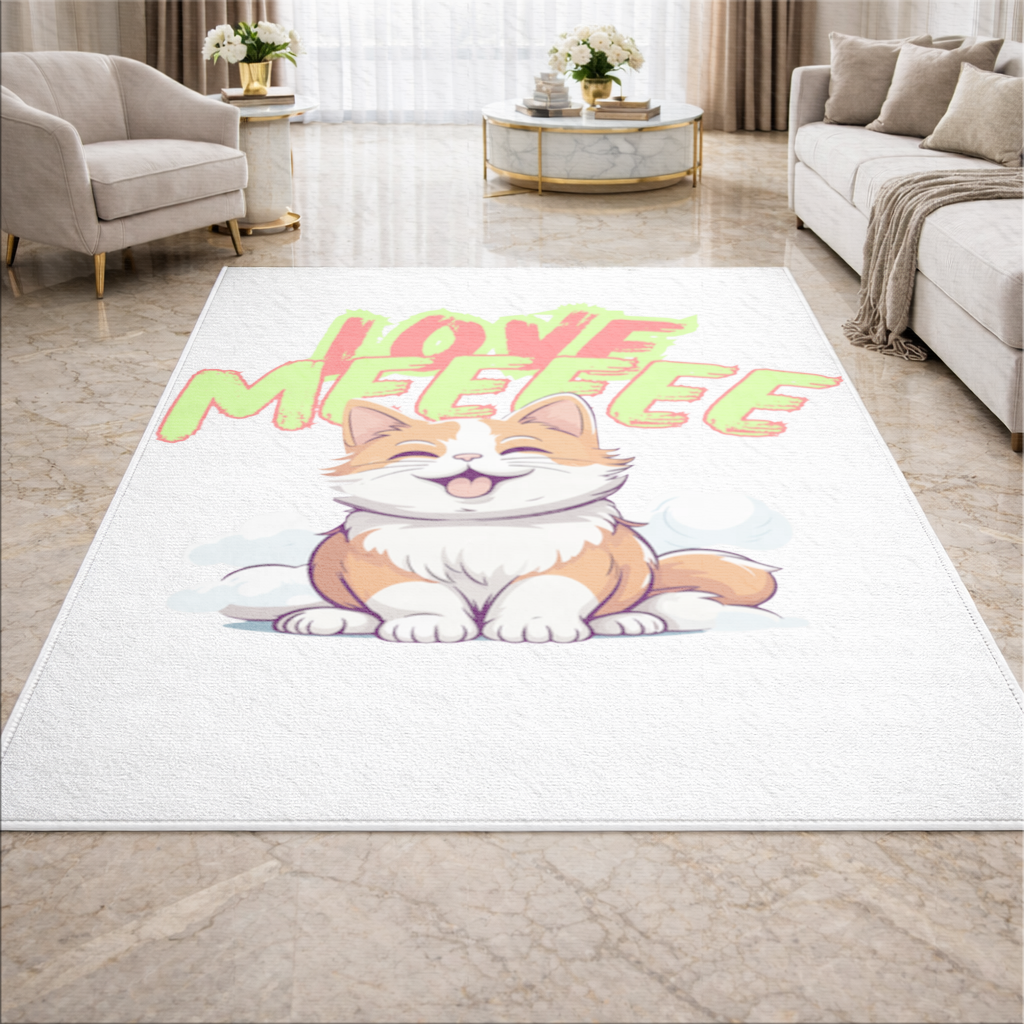 Cute Orange Cat Love Me Living room carpet