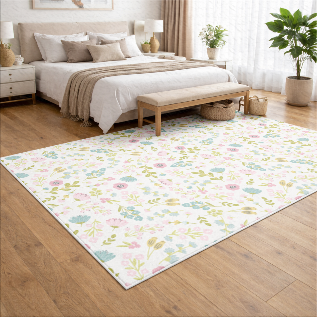 Pastel Spring Floral Living room carpet