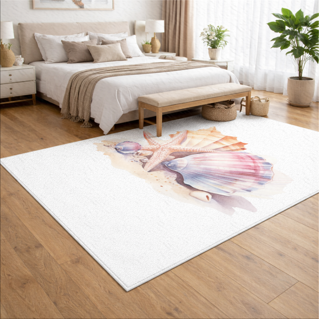 Suluboya Sahil Deniz Kabukları Salon Halısı