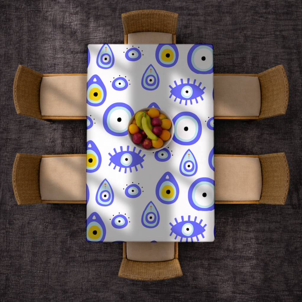 Evil Eye Pattern Rectangular Tablecloth