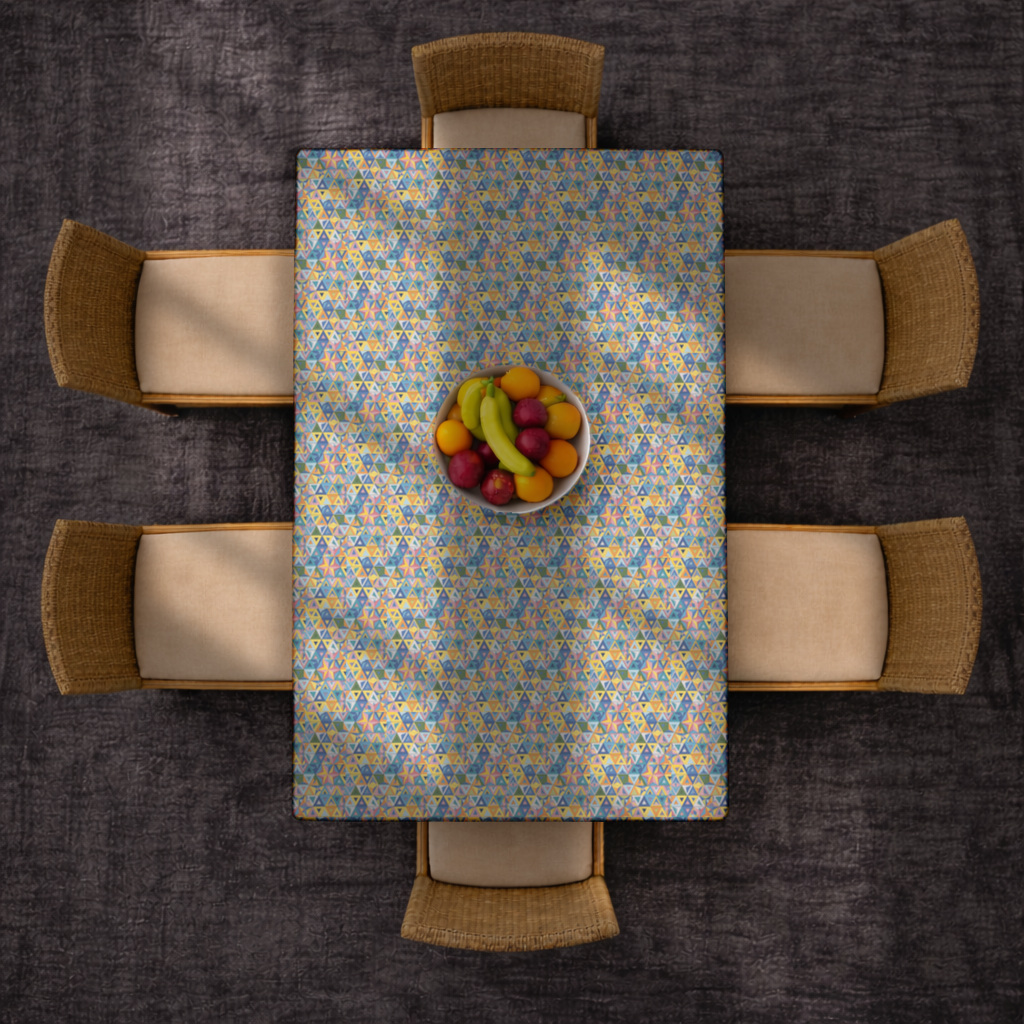 Rainbow triangle pattern Rectangular Tablecloth