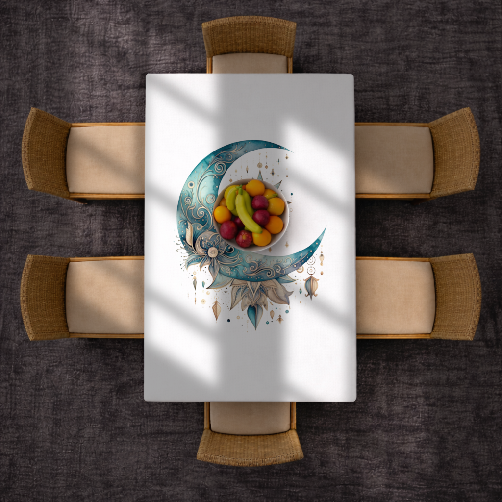 Boho Celestial Sun and Moon Rectangular Tablecloth