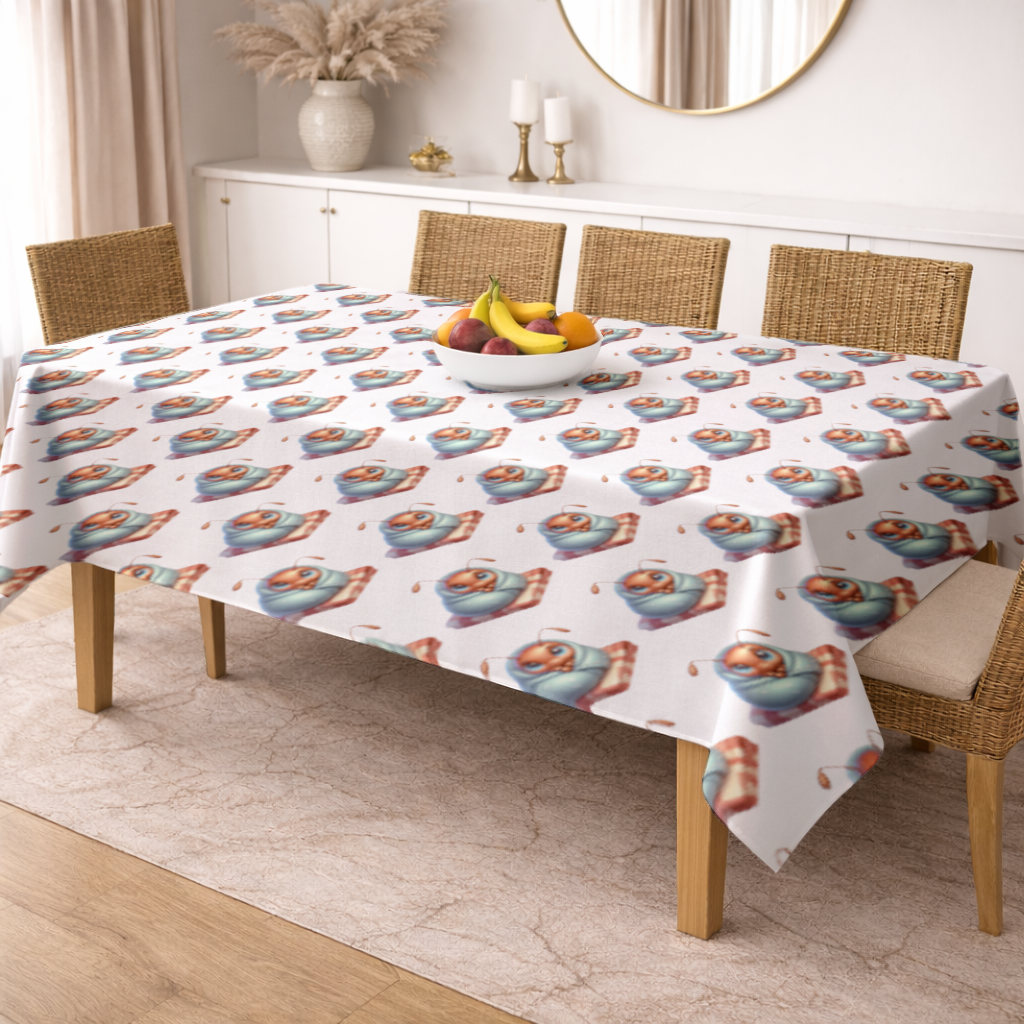 Kawaii Baby Ant Wrapped in Blanket Rectangular Tablecloth