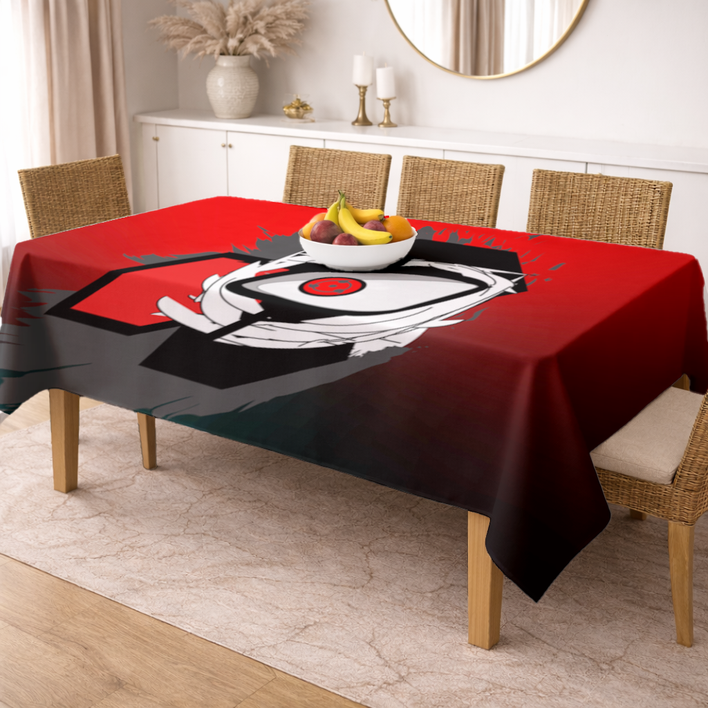 Mystic Red Eye Hexagon Rectangular Tablecloth