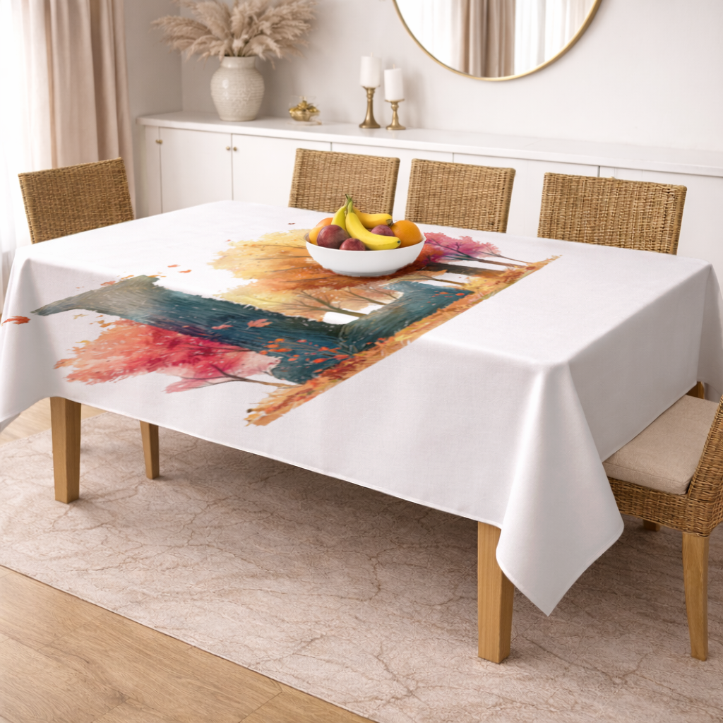 Autumn Forest Letter L Rectangular Tablecloth