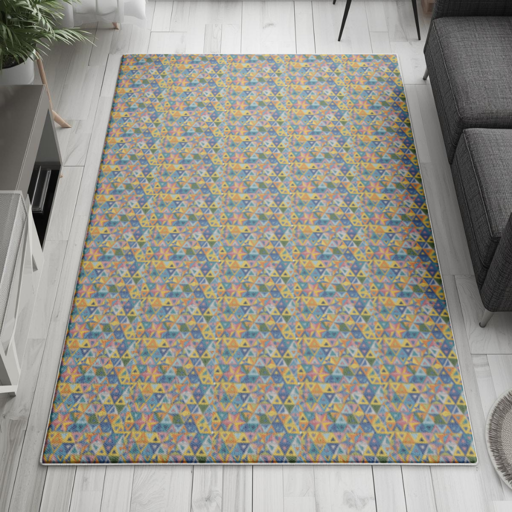 Rainbow triangle pattern Living room carpet