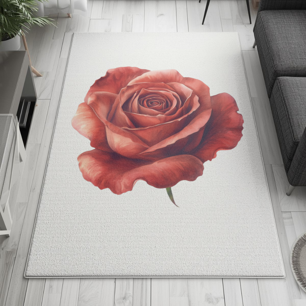 Crimson Red Rose Living room carpet