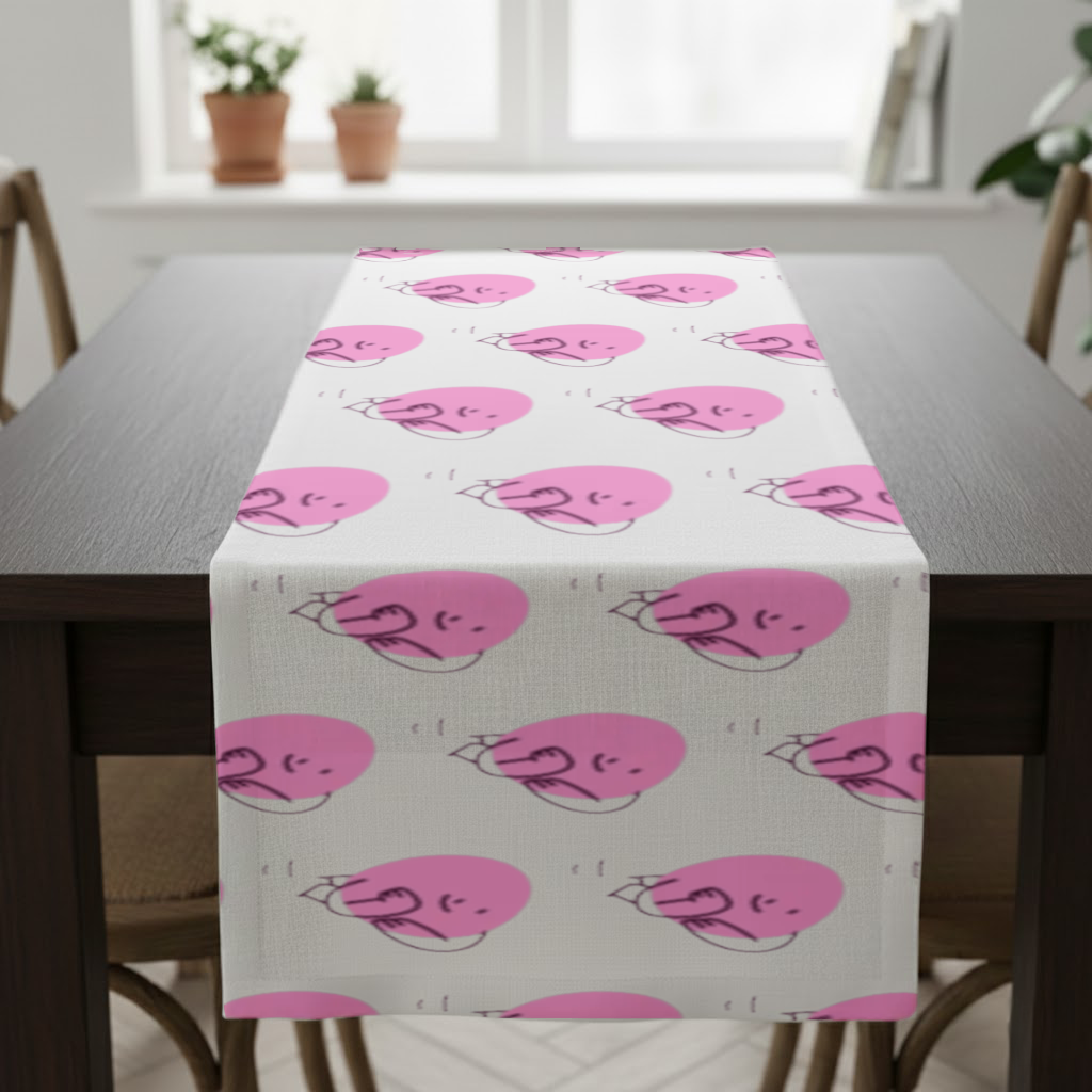 Cute Pink Lying Character Illustration Runner