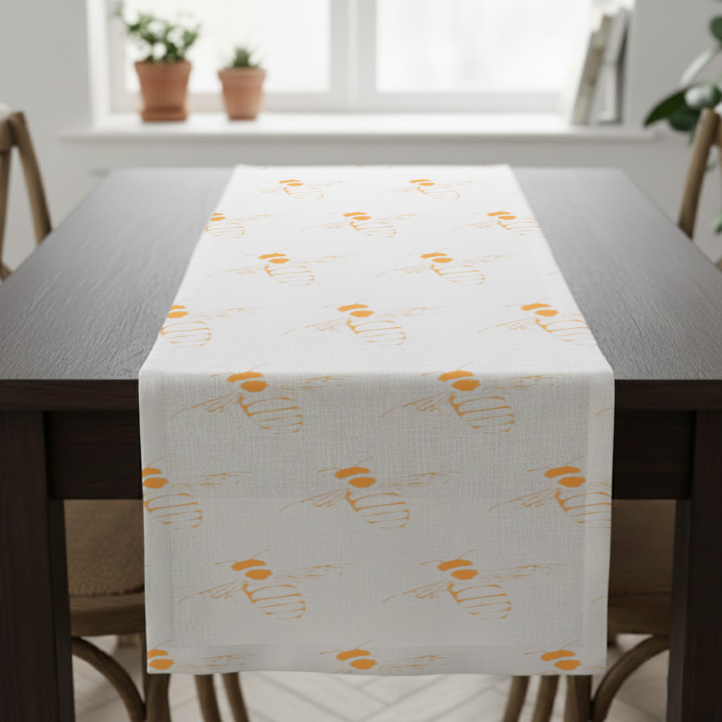 Minimal Orange Bee Illustration Runner
