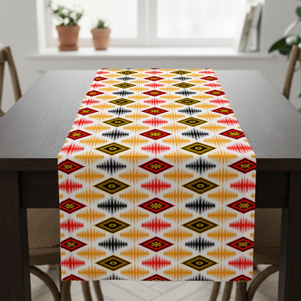 Vibrant Ethnic Geometric Motif Runner