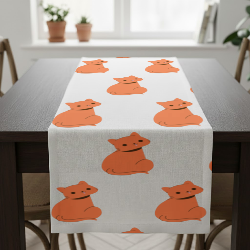 Kawaii Orange Cat Blep Runner