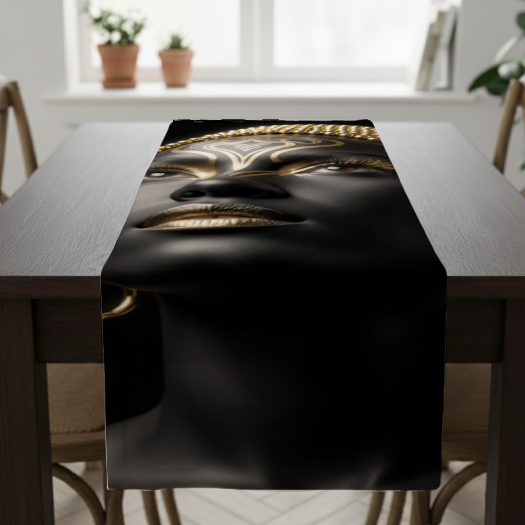 Gold Afrofuturistic Black Woman Runner