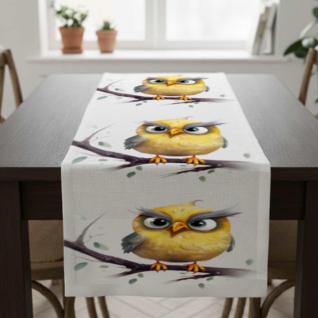 Grumpy Yellow Owl Runner