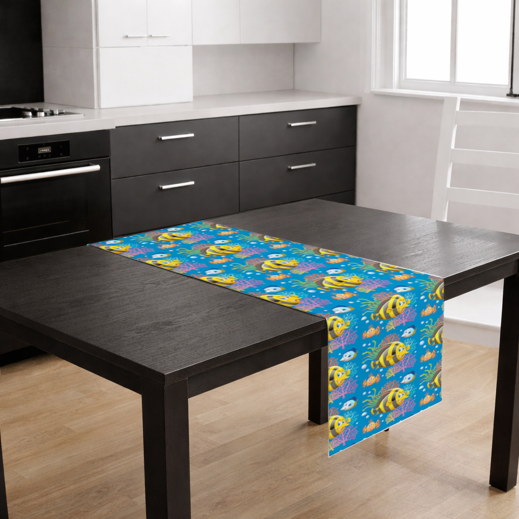 Colorful Tropical Fish and Coral Reef Pattern Runner