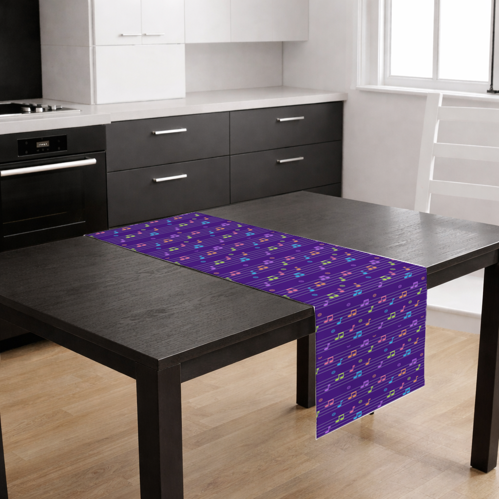 Colorful Music Notes and Modern Rhythm Seamless Pattern Runner