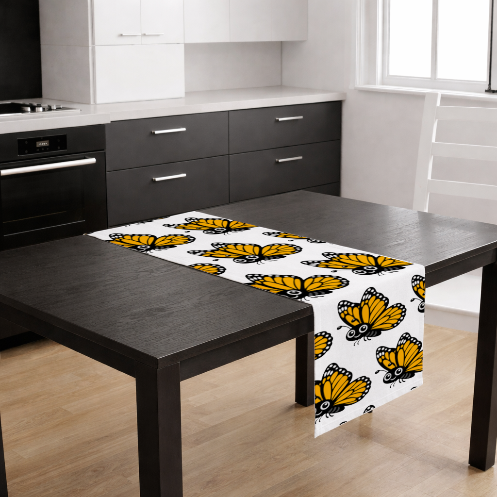 Smiling Orange Monarch Butterfly Character Runner