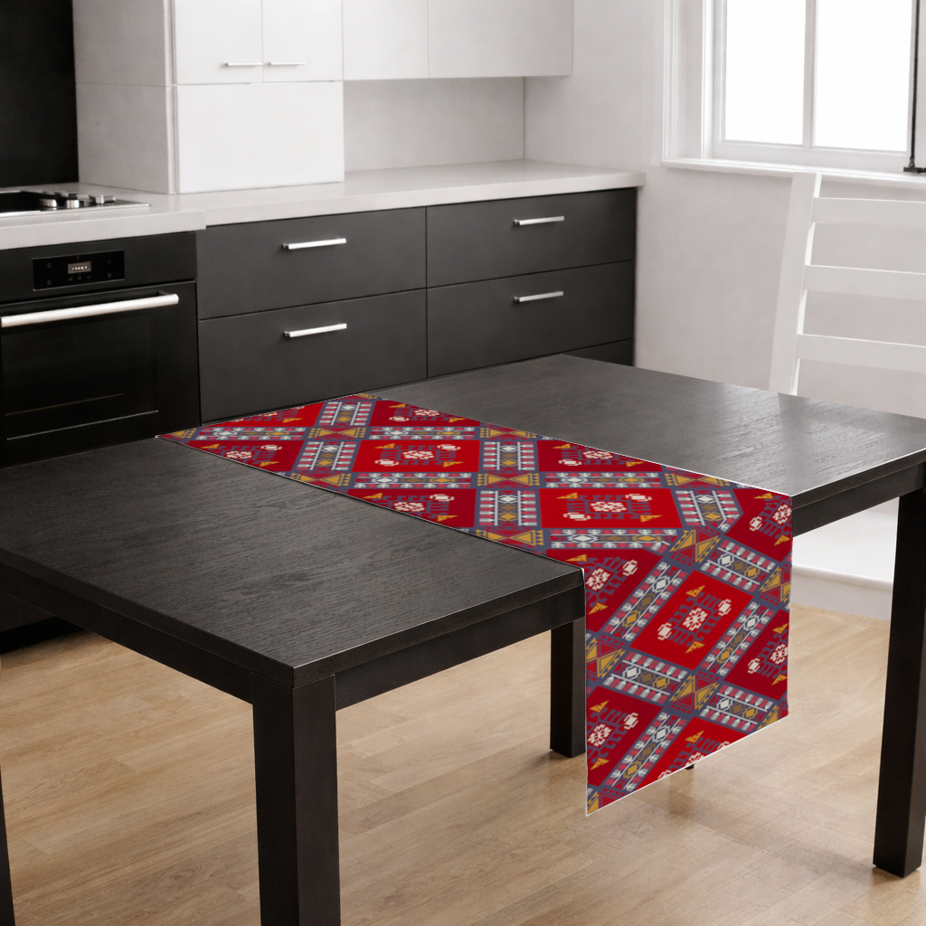 Geleneksel Kilim Desenli Motif Masa Runner