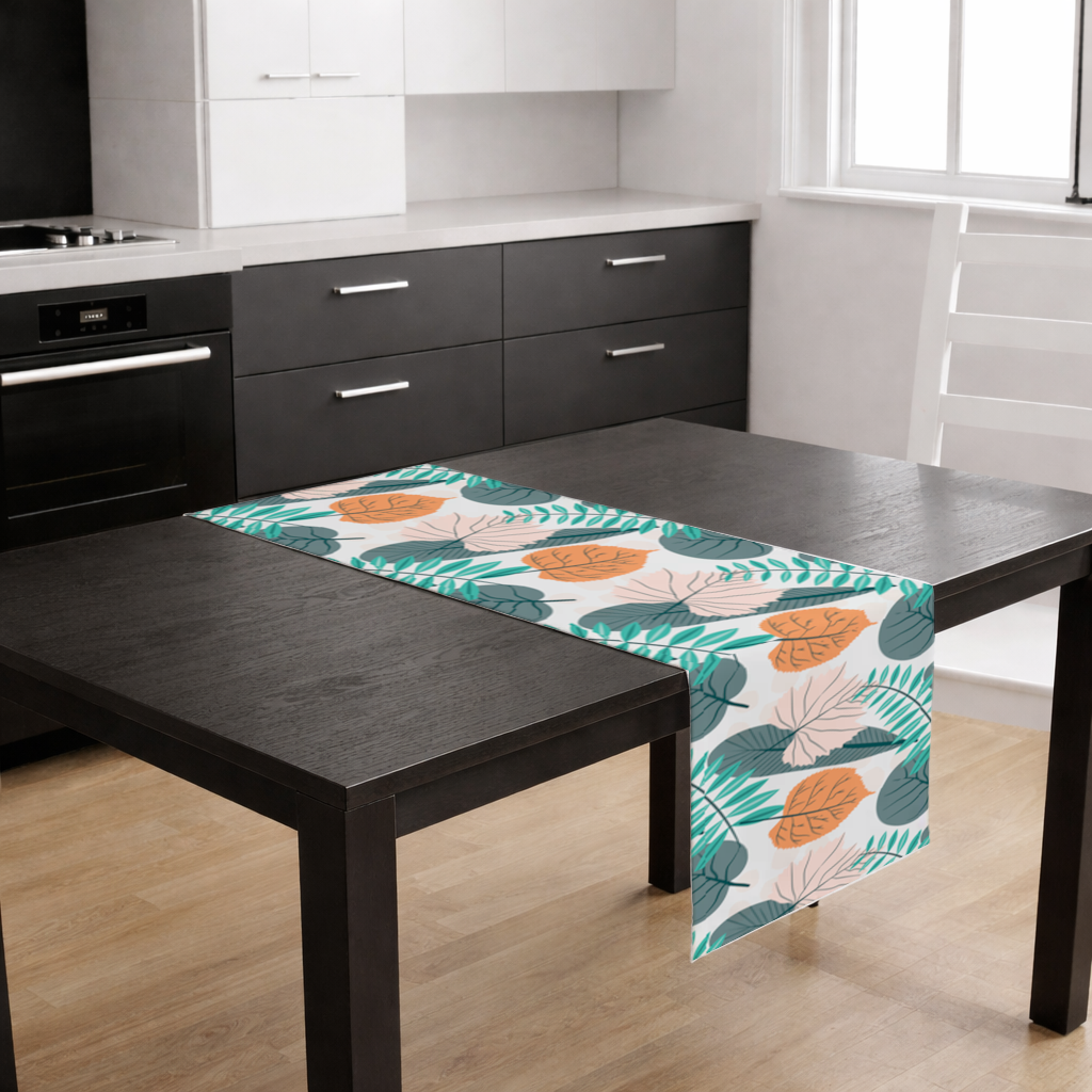 Modern Tropikal Yapraklar Masa Runner
