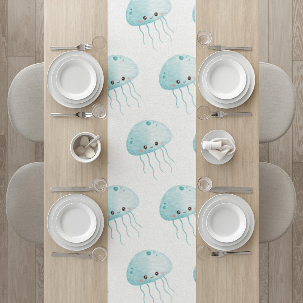 Cute Blue Jellyfish Character Runner