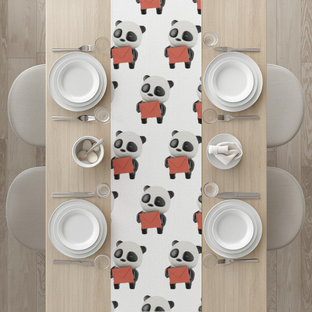 Happy Panda Character Holding Red Envelope Runner
