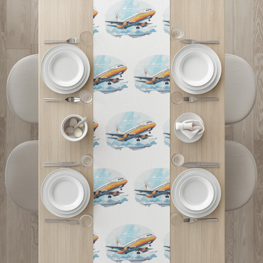 Retro Orange Commercial Airplane Runner