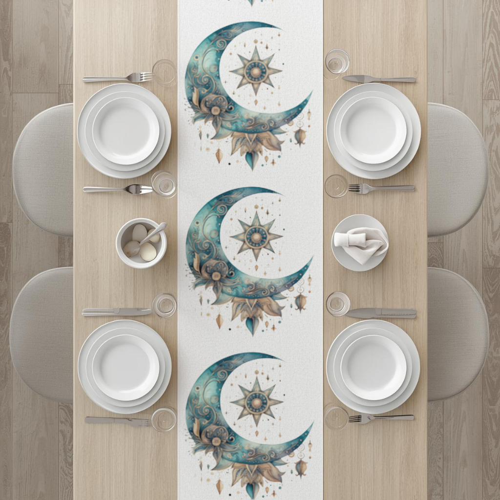 Boho Celestial Sun and Moon Runner