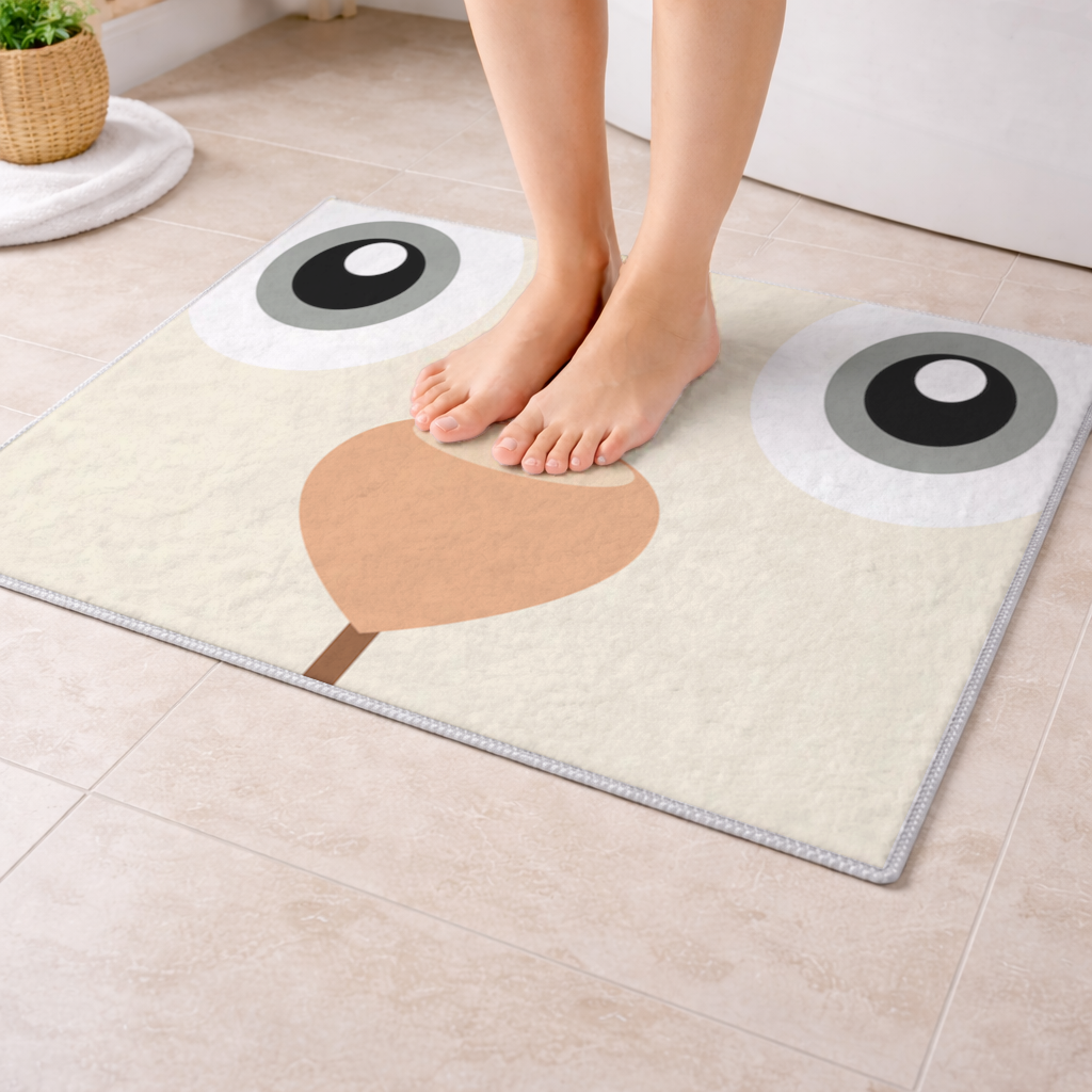 Teddy Bear Pooli-Cute Cat Pedro Face Bath Mat