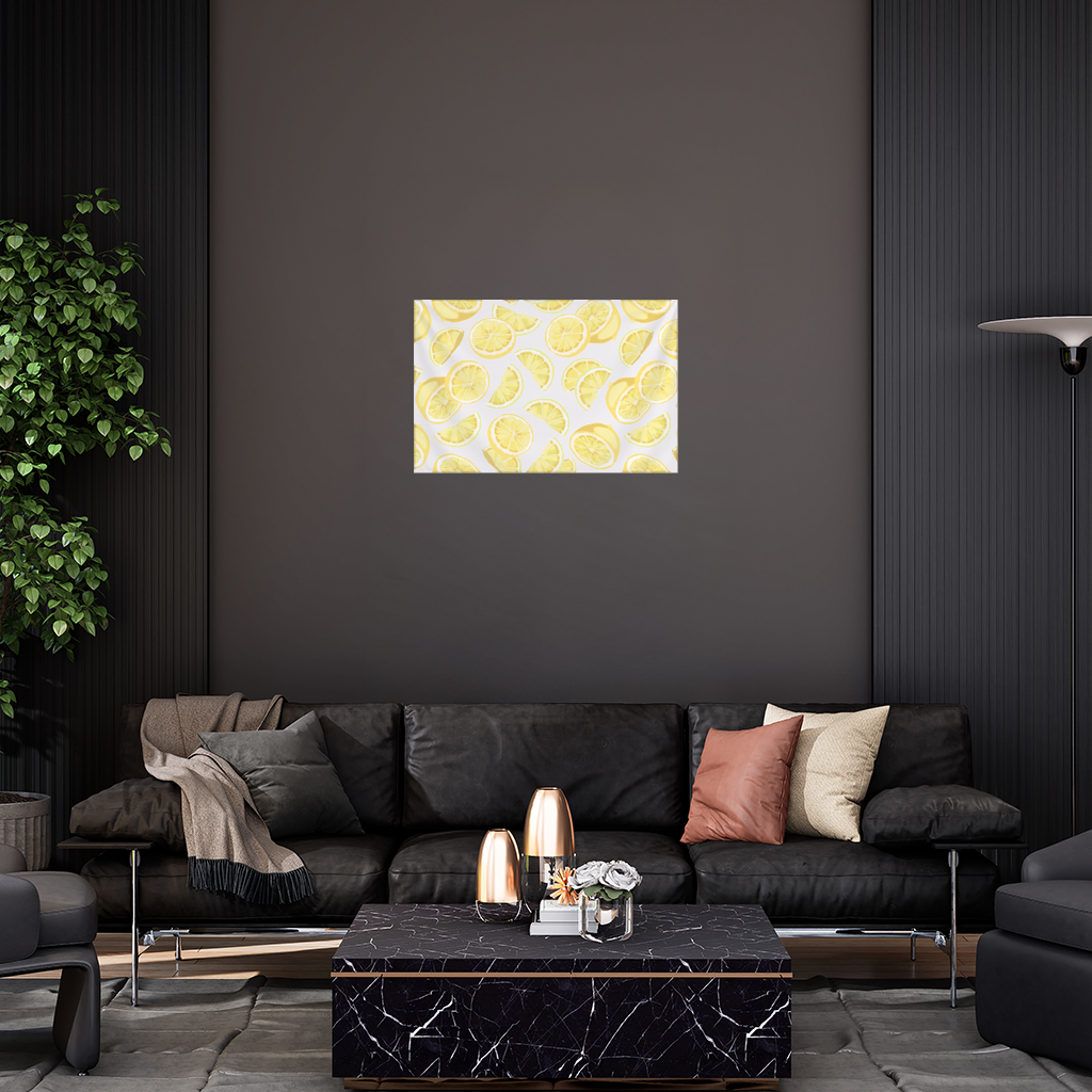Fresh Lemon Slices Vibrant Summer Pattern Wall Tapestry