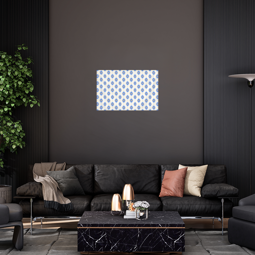 Modern Nazar Boncuğu Deseni Duvar Örtüsü