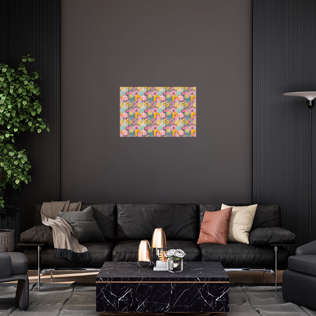 Abstract Geometric Doodle Wall Tapestry
