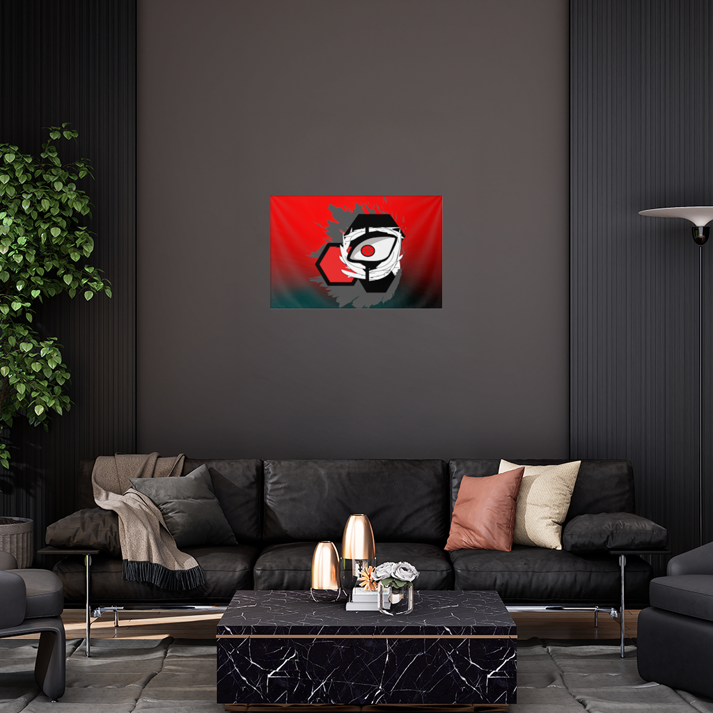 Mystic Red Eye Hexagon Wall Tapestry
