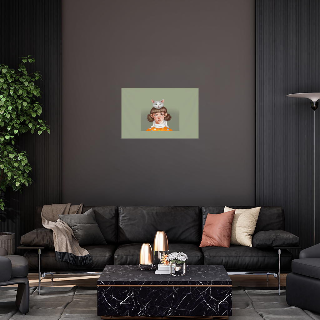 Mood Cat and I Wall Tapestry