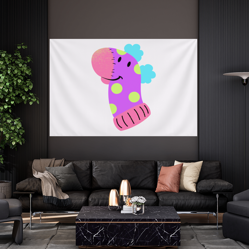Cute Colorful Dinosaur Illustration Wall Tapestry