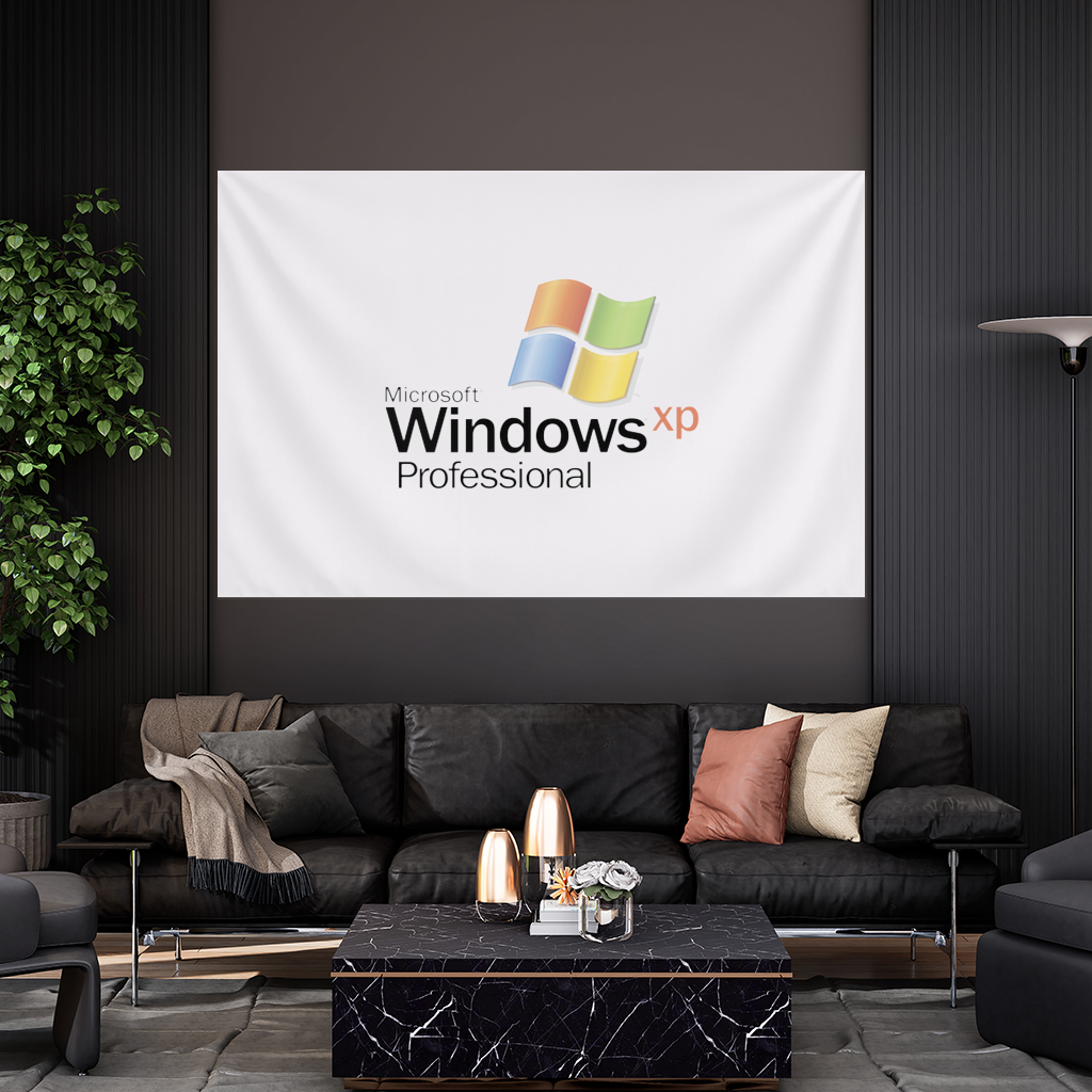 Dijital Nostalji İkonik Windows XP Logosu Duvar Örtüsü