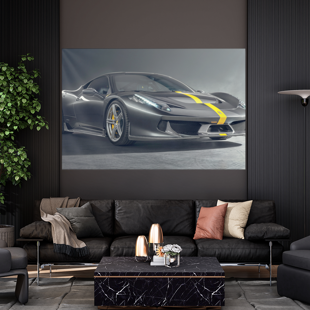 Ferrari 458 Italia Karbon Fiber Detaylı Özel Versiyon Duvar Örtüsü