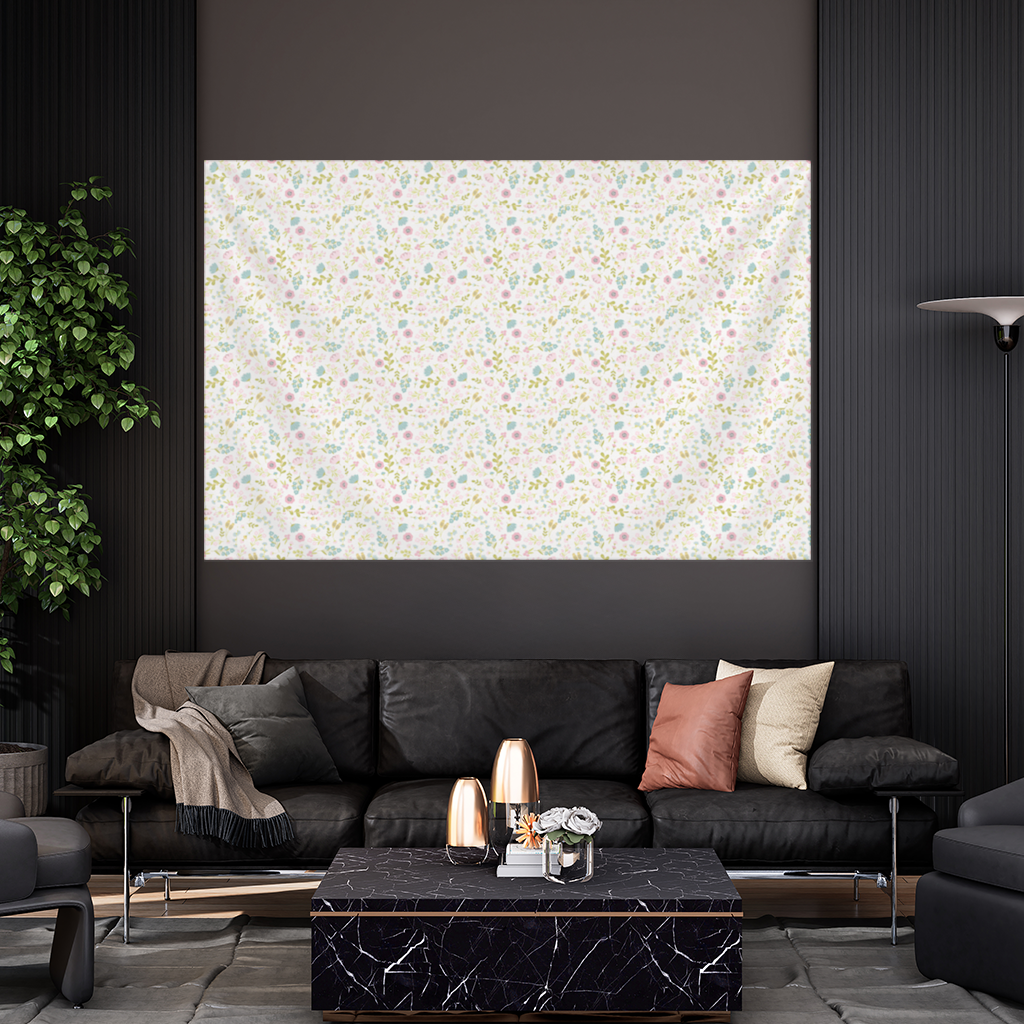 Pastel Spring Floral Wall Tapestry
