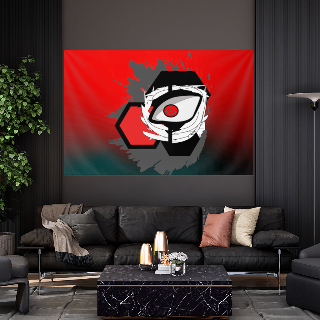 Mystic Red Eye Hexagon Wall Tapestry