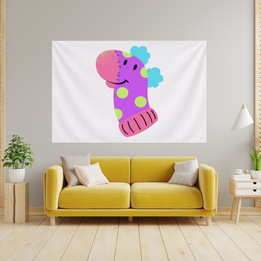 Cute Colorful Dinosaur Illustration Wall Tapestry