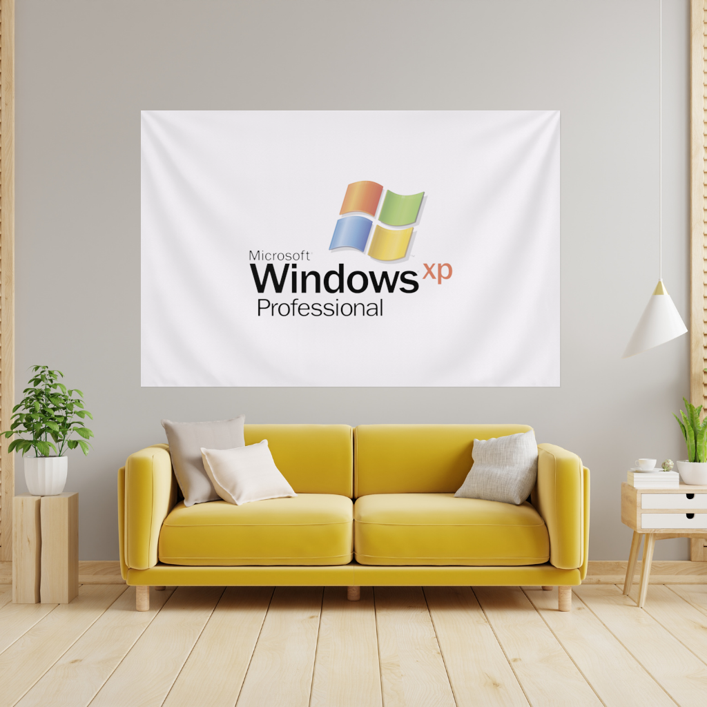 Dijital Nostalji İkonik Windows XP Logosu Duvar Örtüsü
