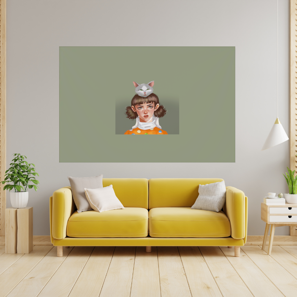Mood Cat and I Wall Tapestry