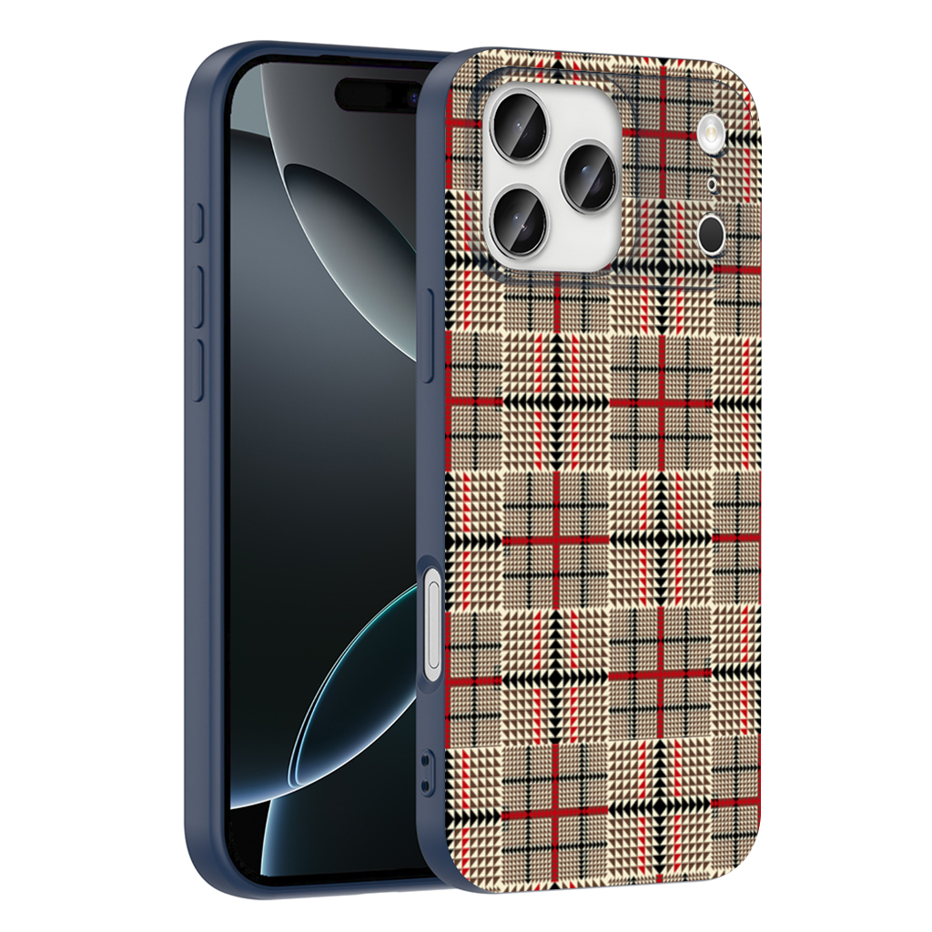 Kırmızı Siyah Geometrik Tribal Desen iPhone 17 Pro Max Kılıfı