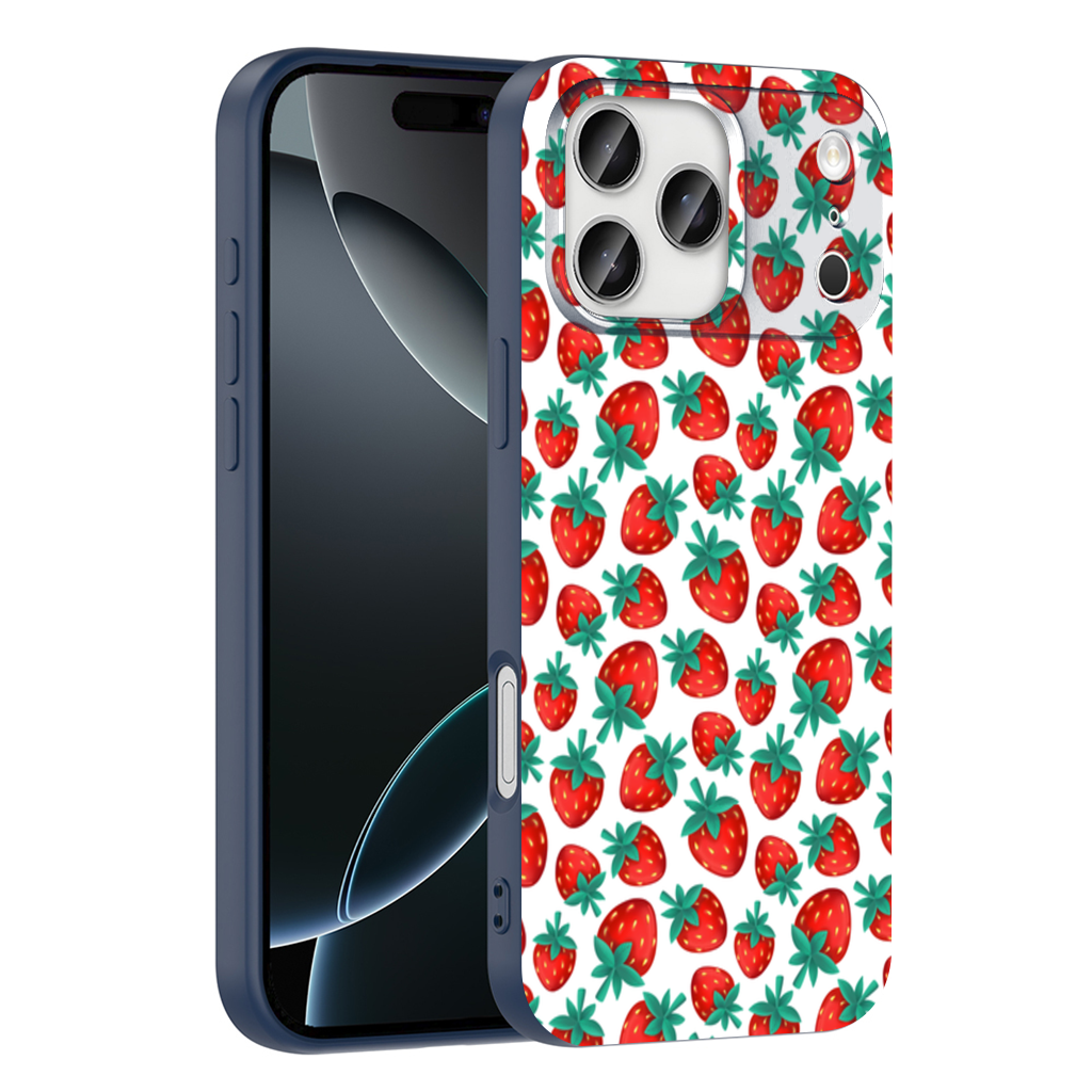 Vibrant Red Strawberry Summer Pattern iPhone 17 Pro Max Case