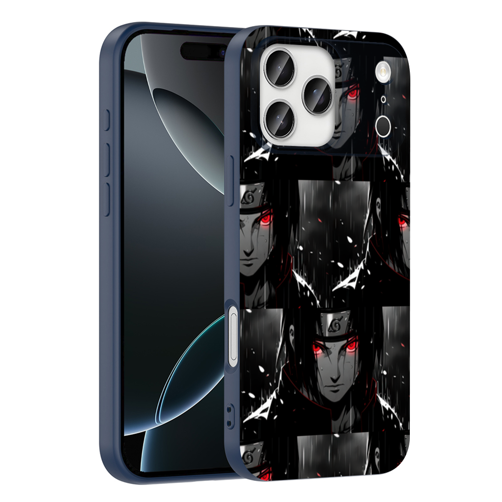 Itachi Uchiha Sharingan Awakening in the Rain iPhone 17 Pro Max Case