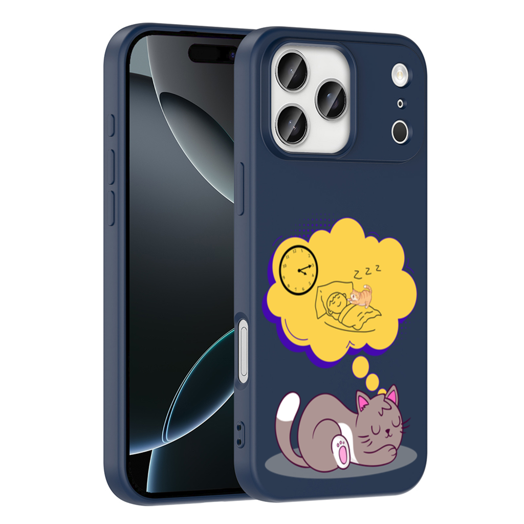 Cat Planning a 4 AM Zoomies Illustration iPhone 17 Pro Max Case