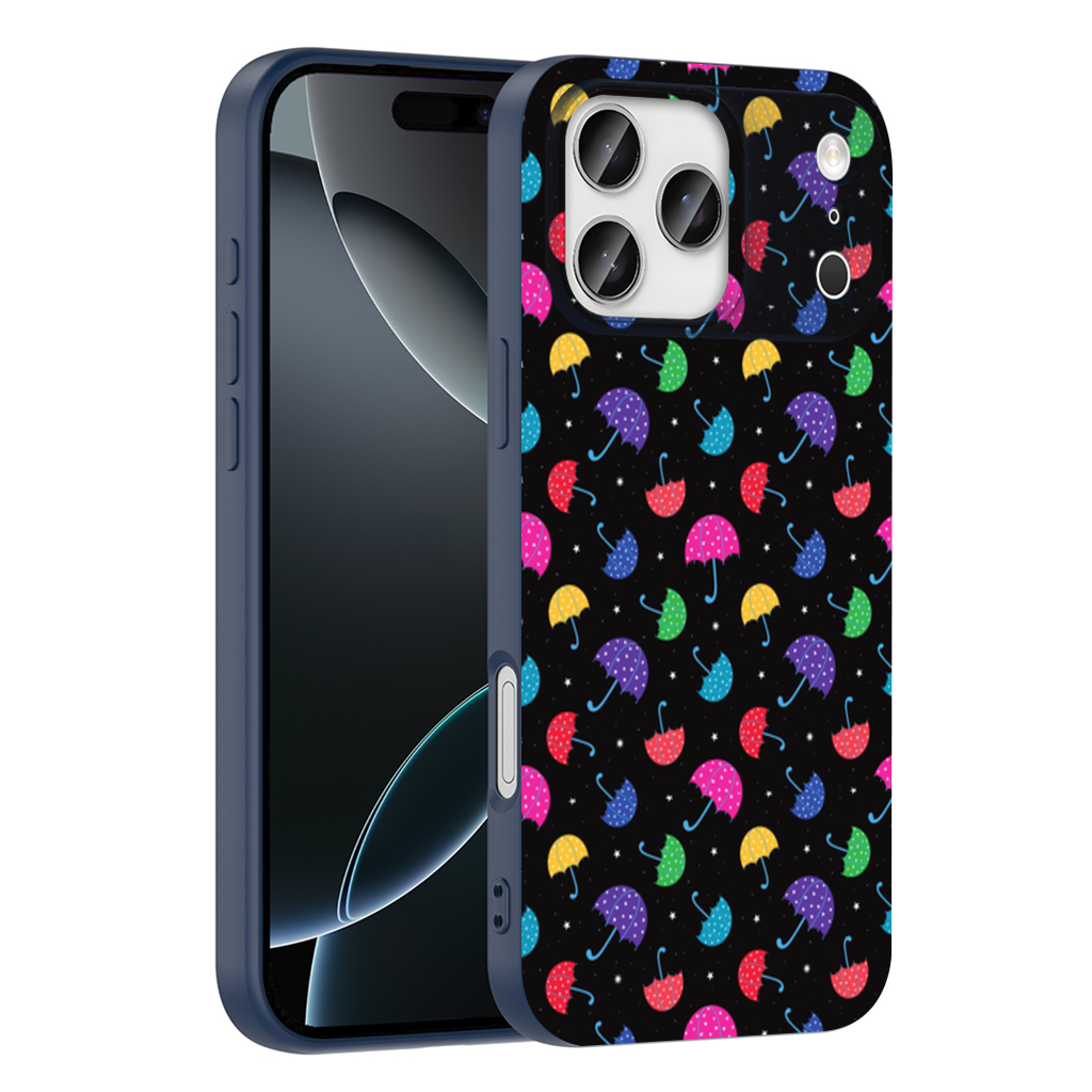 Colorful Heart Umbrellas Pattern iPhone 17 Pro Max Case