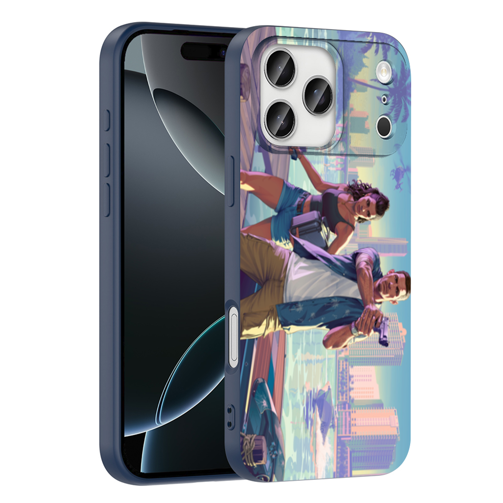 Vice City Showdown Tropical Heist Duo iPhone 17 Pro Max Case
