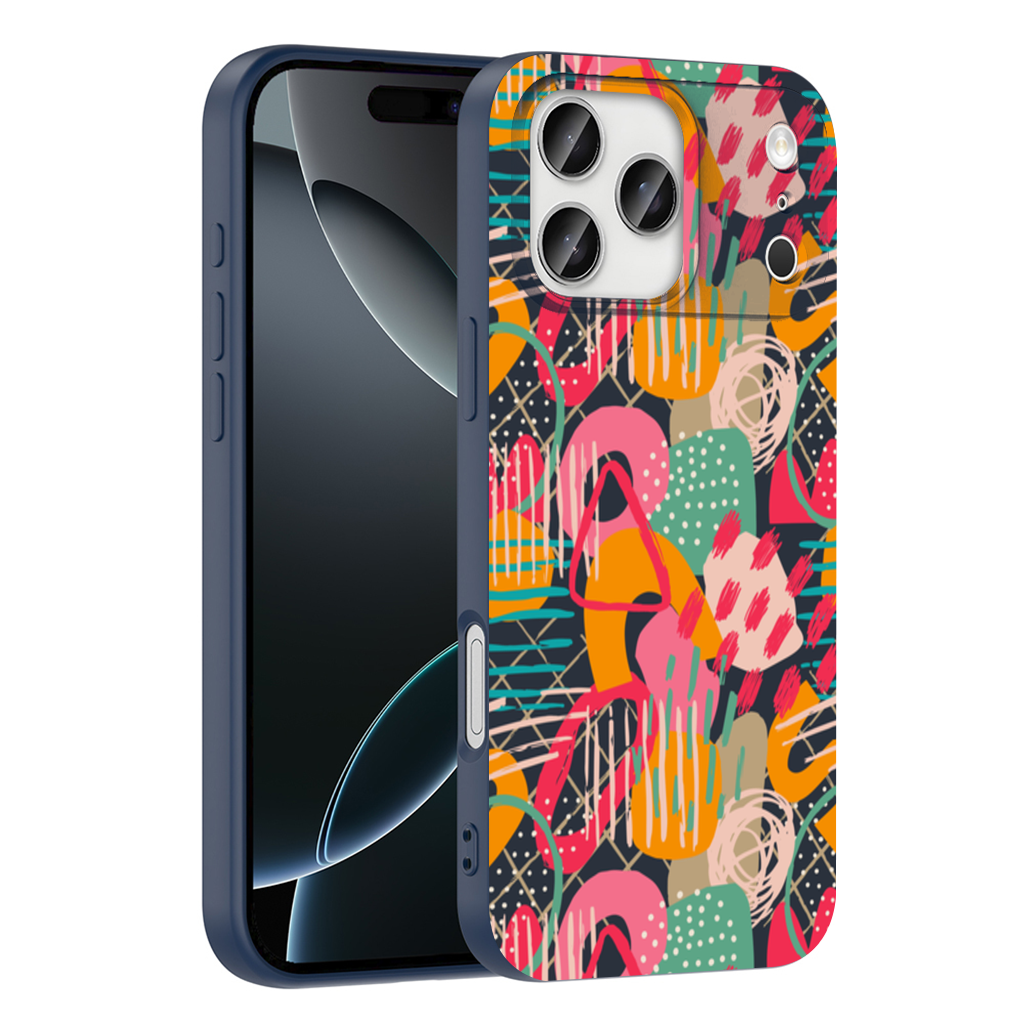 Soyut Geometrik Karalama iPhone 17 Pro Max Kılıfı