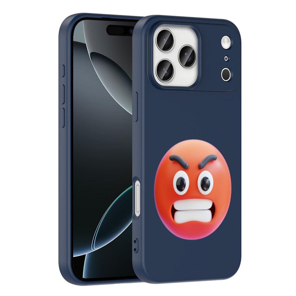 3D Kızgın Emoji iPhone 17 Pro Max Kılıfı